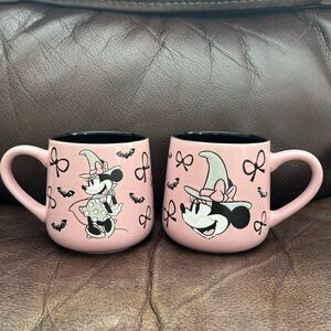 Disney Minnie Mouse Witch with Bats and Ribbons Pink Halloween Mug